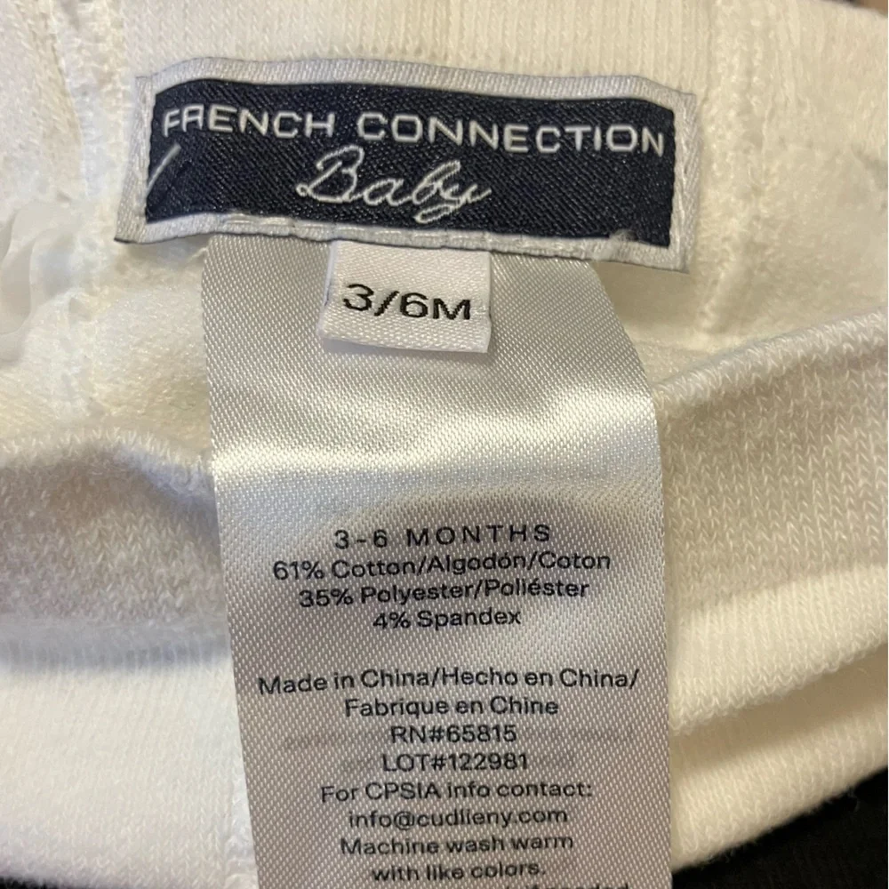 French Connection Baby Girl’s White Cat Knees Tights Sz‎ 3-6 Months *LIKE NEW*